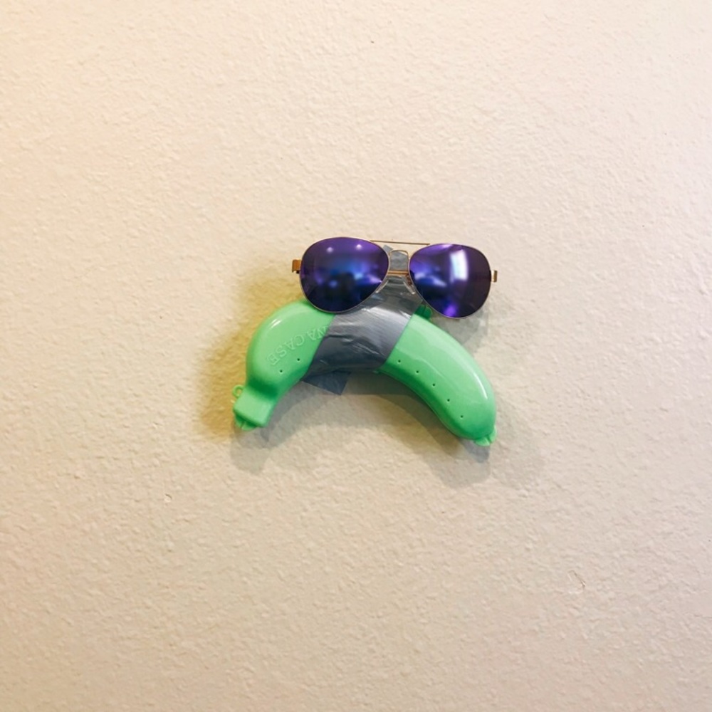 FREE Banana Case ✨with Purple Aviator Sunglasses